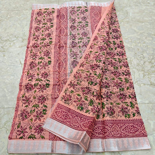 Cotton Kota Hand Block Printed Saree