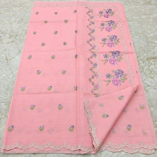 Katan Silk Kota Saree with Embroidery Work