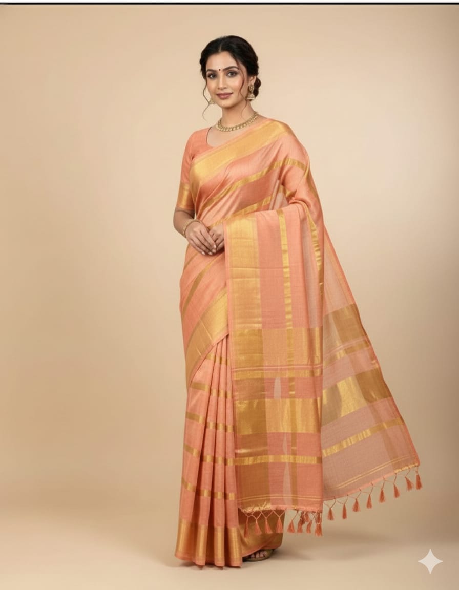 Raga Tissue Cotton Saree
