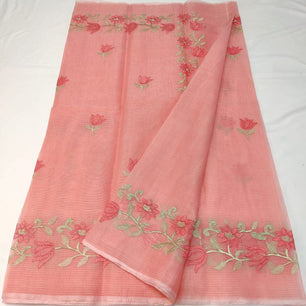 Kota Doria Embroidery Saree