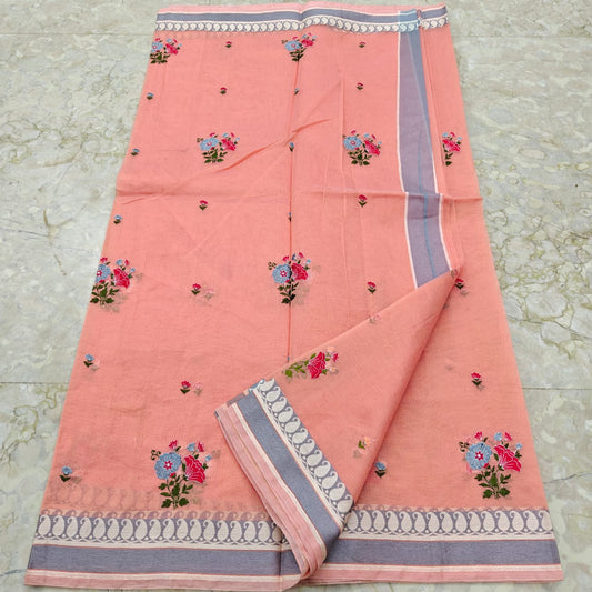 Supernet Kota Saree with Embroidery Work