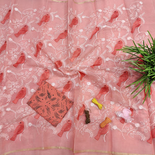 Kota Doria Embroidery Saree