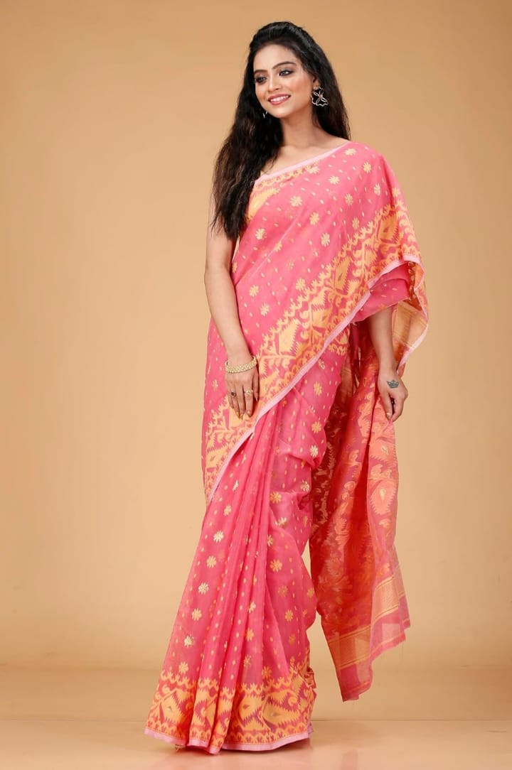 Exclusive Soft Dhakai Jamdani Saree