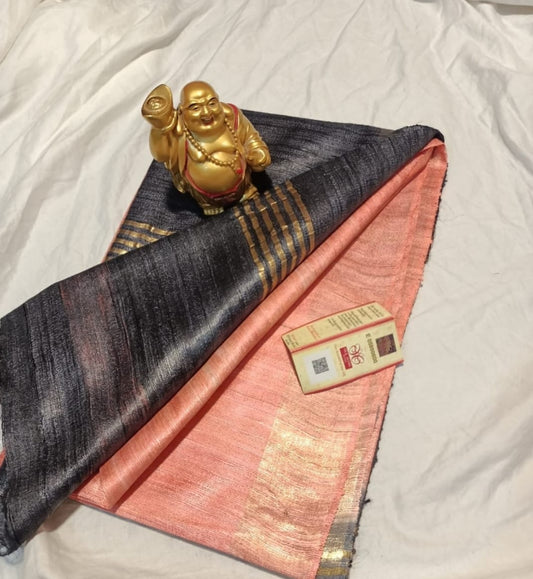Mulberry Gicha Silk Saree