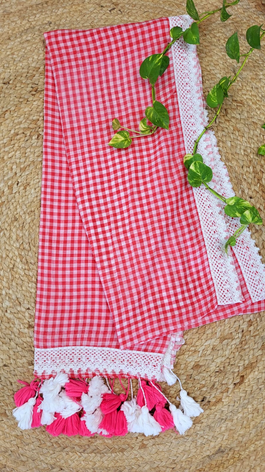 Mulmul Cotton Check Saree