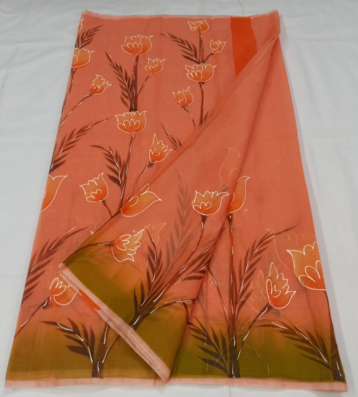 Kota Doria Hand Painting Saree
