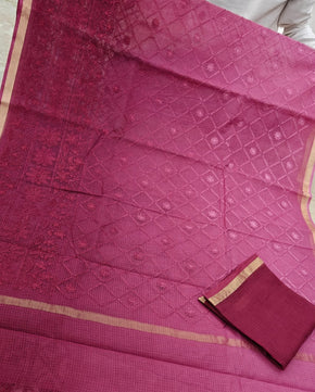 Pure Cotton Kota Saree with Embroidery Work
