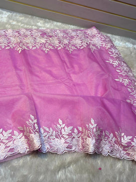 Kora Organza Embroidery Work Saree