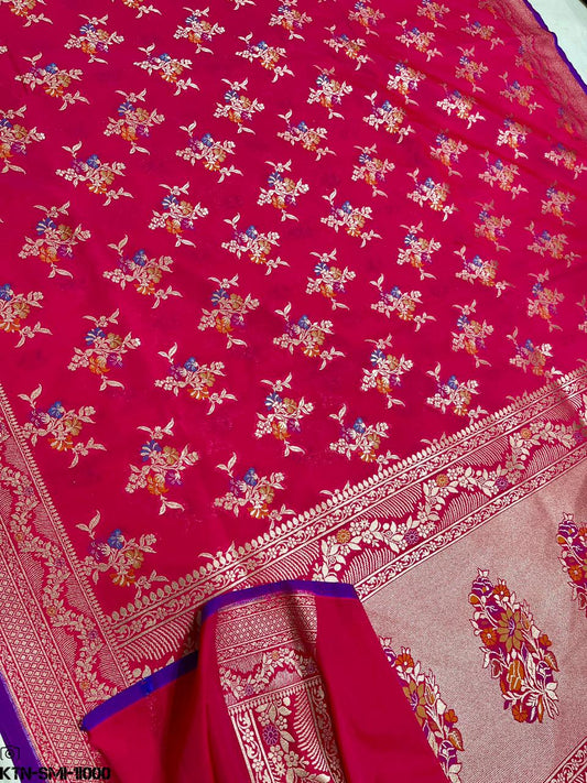 Mashru Meenakari Silk Saree