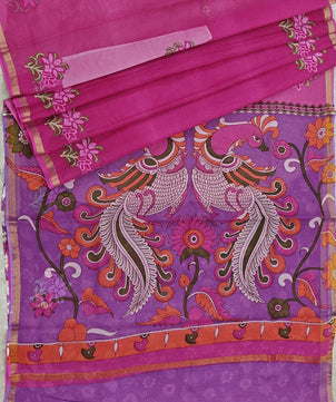 Pure Cotton Kota Saree with Embroidery