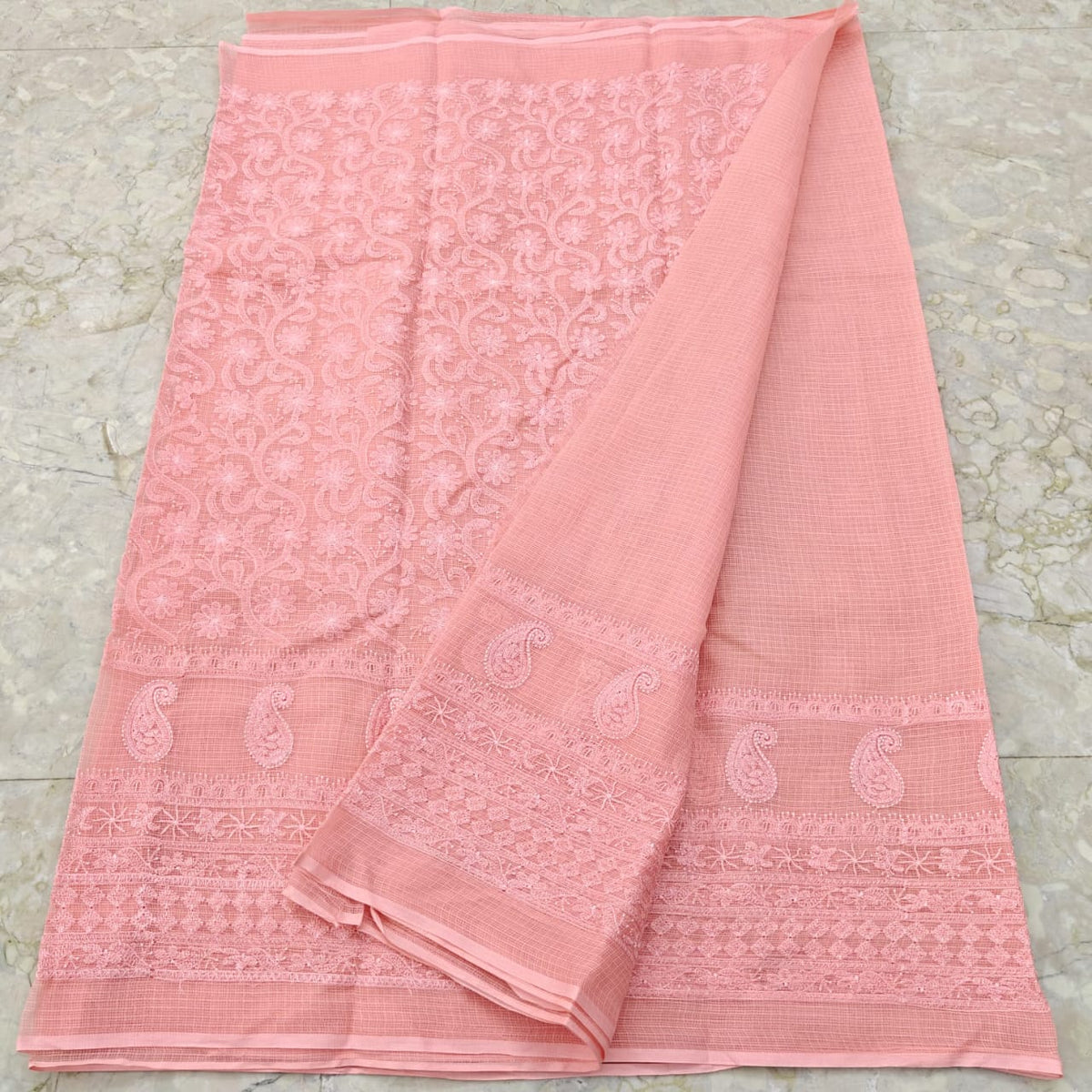 Pure Cotton Kota Saree with Embroidery Work