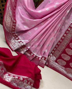 Banarasi Handloom Katan Georgette Silk Saree