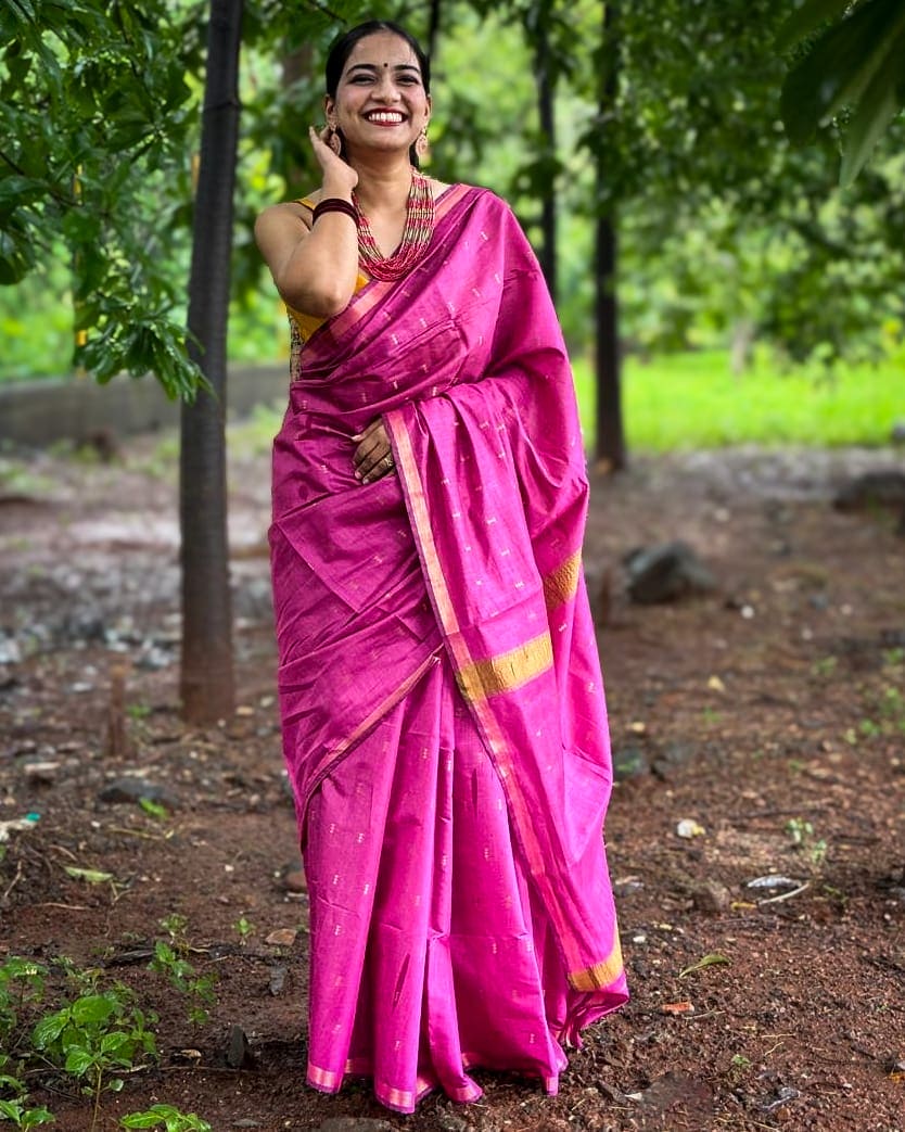 Mangalagiri Saree with Zari Border
