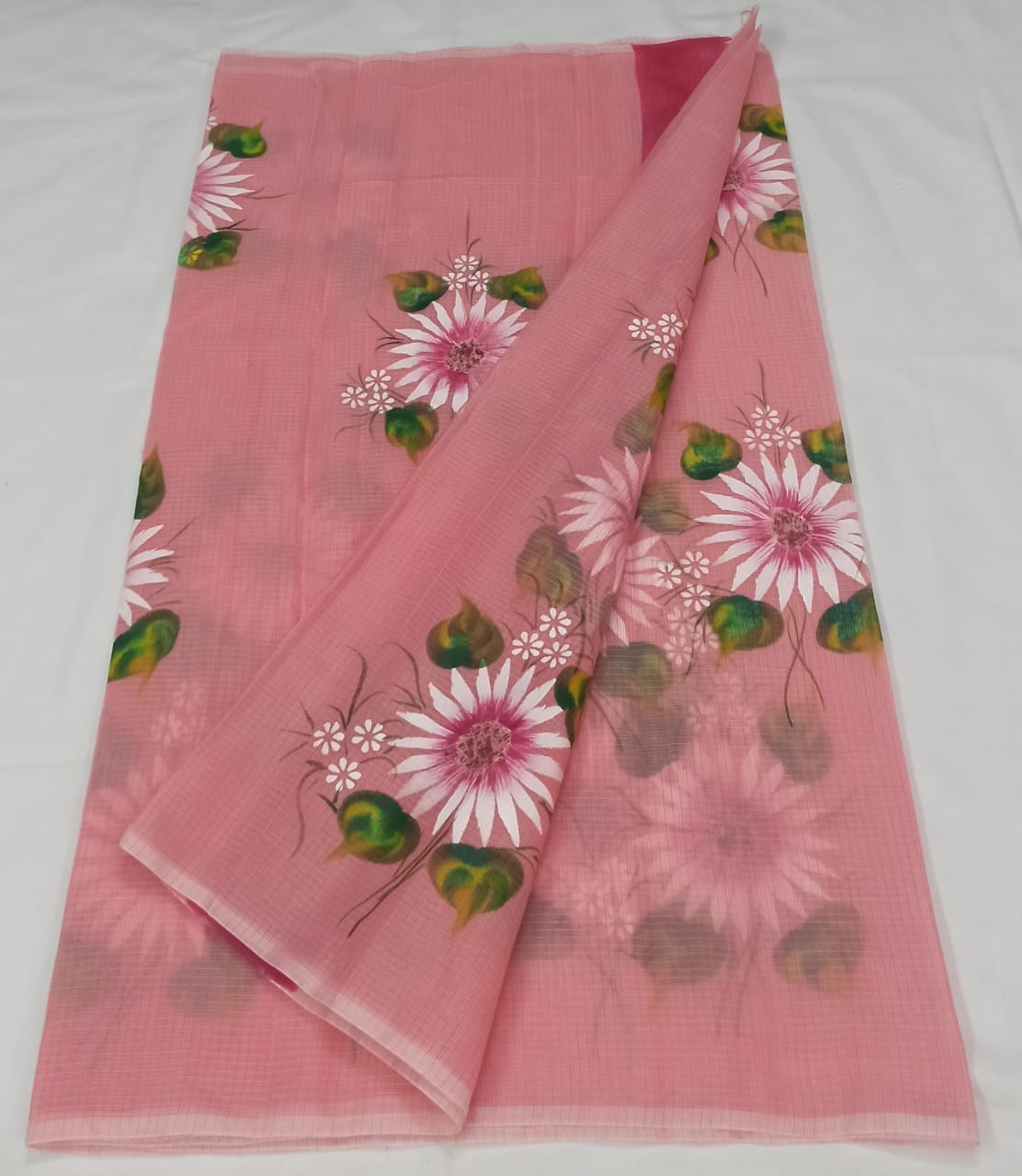 Kota Doria Hand Painting Saree