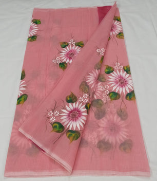 Kota Doria Hand Painting Saree