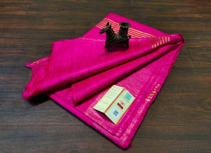 Pure Tussar Ghicha Silk Saree