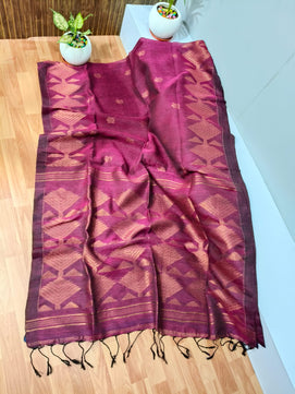 Linen by Linen Handwoven Saree