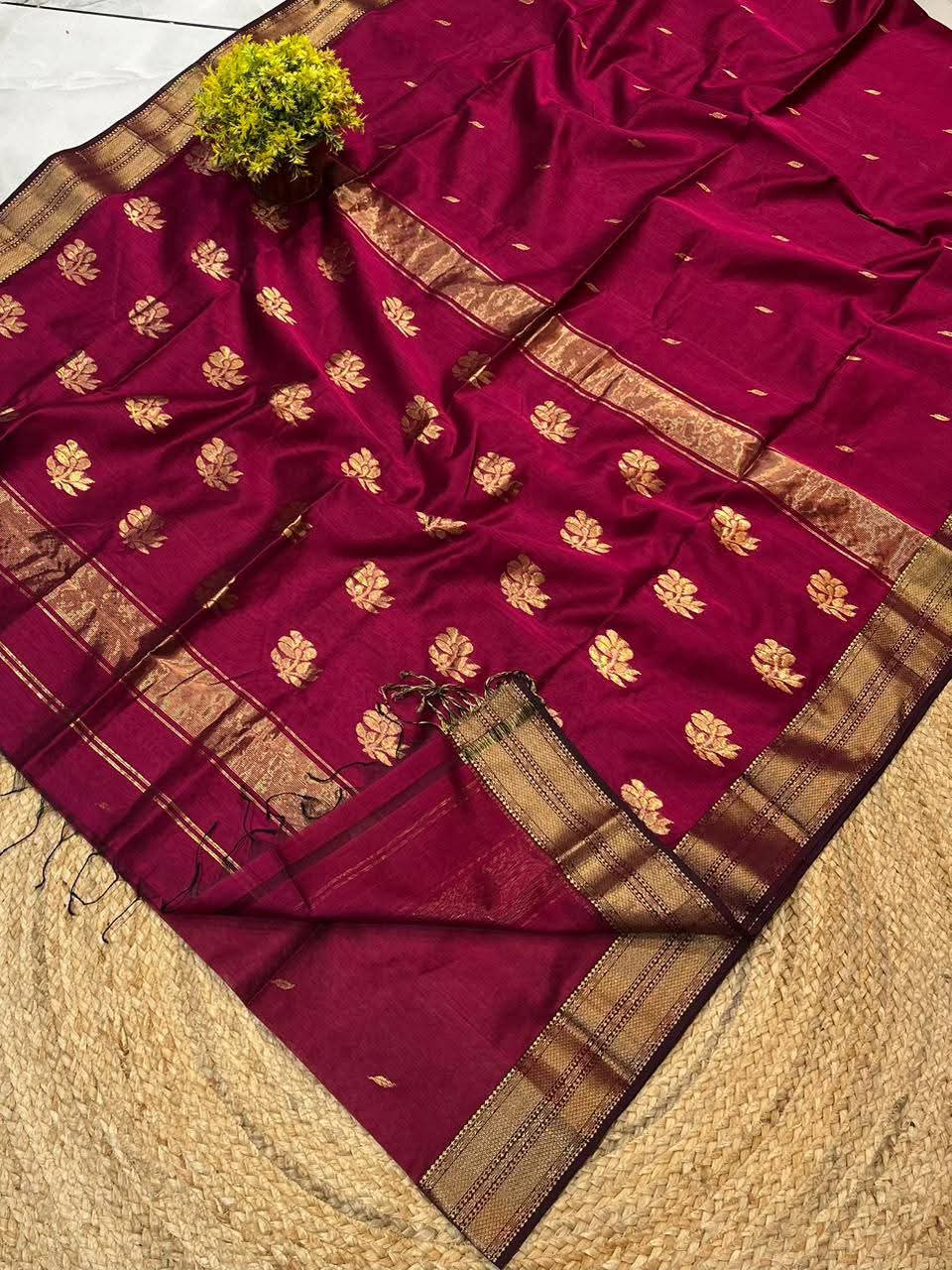 Maheshwari Cotton Silk Saree