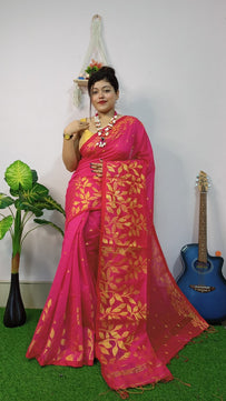 Handloom Copper Woven Saree – Cotton Silk