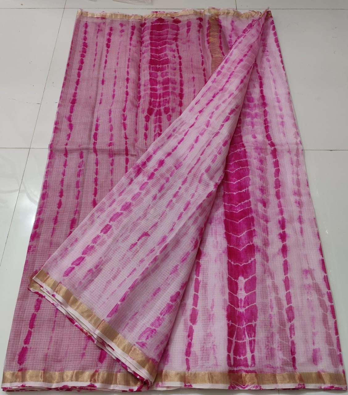 Pure Silk Kota Doria Plain Dyed Saree