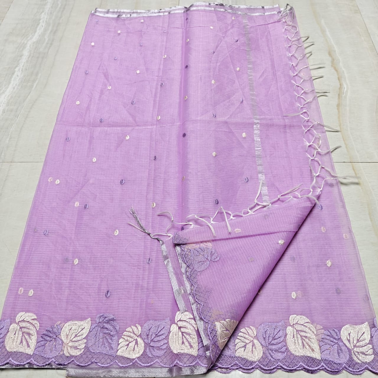 Cotton Kota Embroidery Work Saree