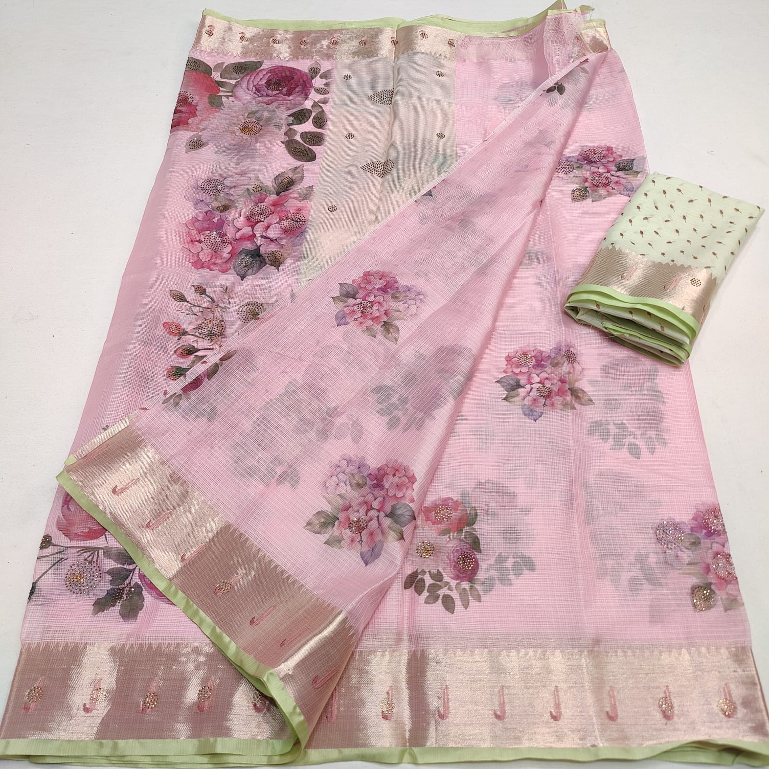 Kota Doria Soft Silk Saree