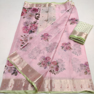 Kota Doria Soft Silk Saree