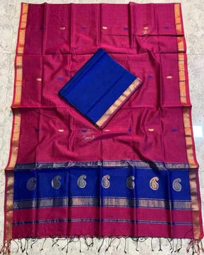 Handloom Maheshwari Soft Silk Cotton Saree