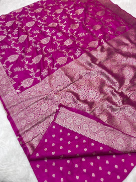 Katan Georgette Silk Saree