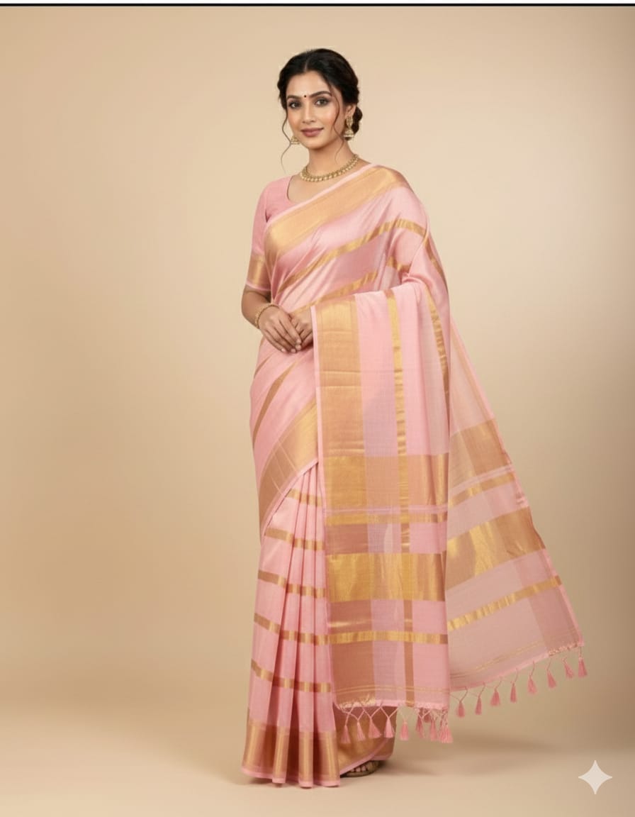 Raga Tissue Cotton Saree
