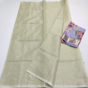 Kota Doria Digital Print Saree