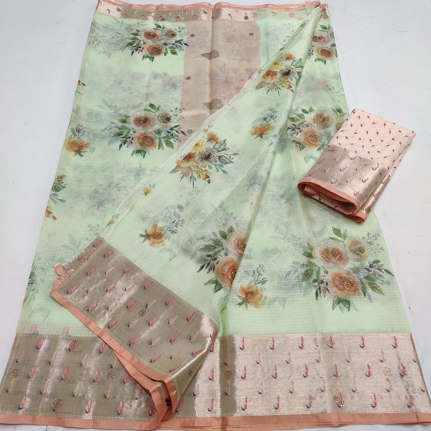 Kota Doria Soft Silk Saree