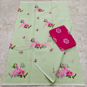 Cotton Kota Saree with Embroidery Work