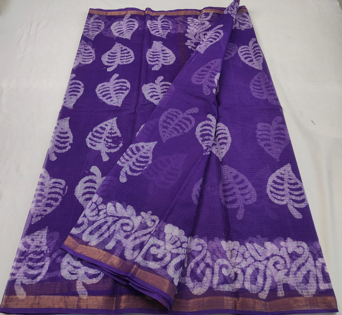Pure Cotton Kota Doria Printed Saree