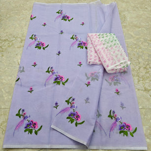 Cotton Kota Saree with Embroidery Work