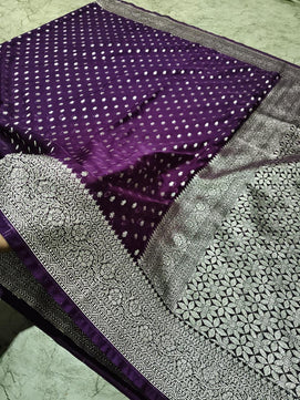Banarasi Handloom Katan Georgette Soft Silk Saree