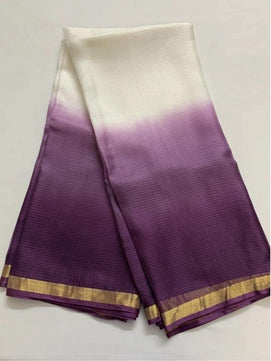 Kota Doria Pure Silk Plain Dyed Saree