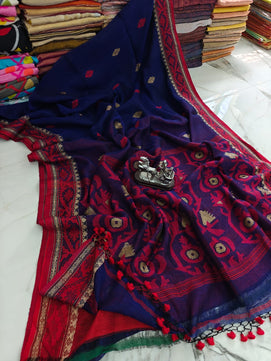 Pure Jamdani Linen Saree