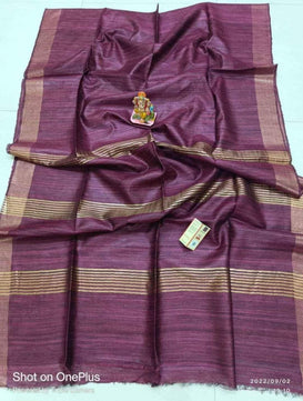 Pure Tussar Ghicha Silk Saree