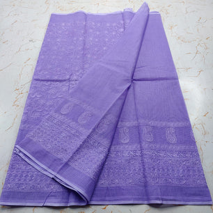 Kota Doria Pure Cotton Self Embroidery Saree