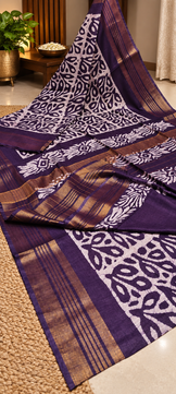 Exclusive Linen Maheshwari Saree