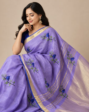 Exclusive Linen Saree