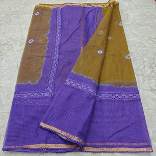 Pure Cotton Kota Bandhej Saree with Crochet Lace Work