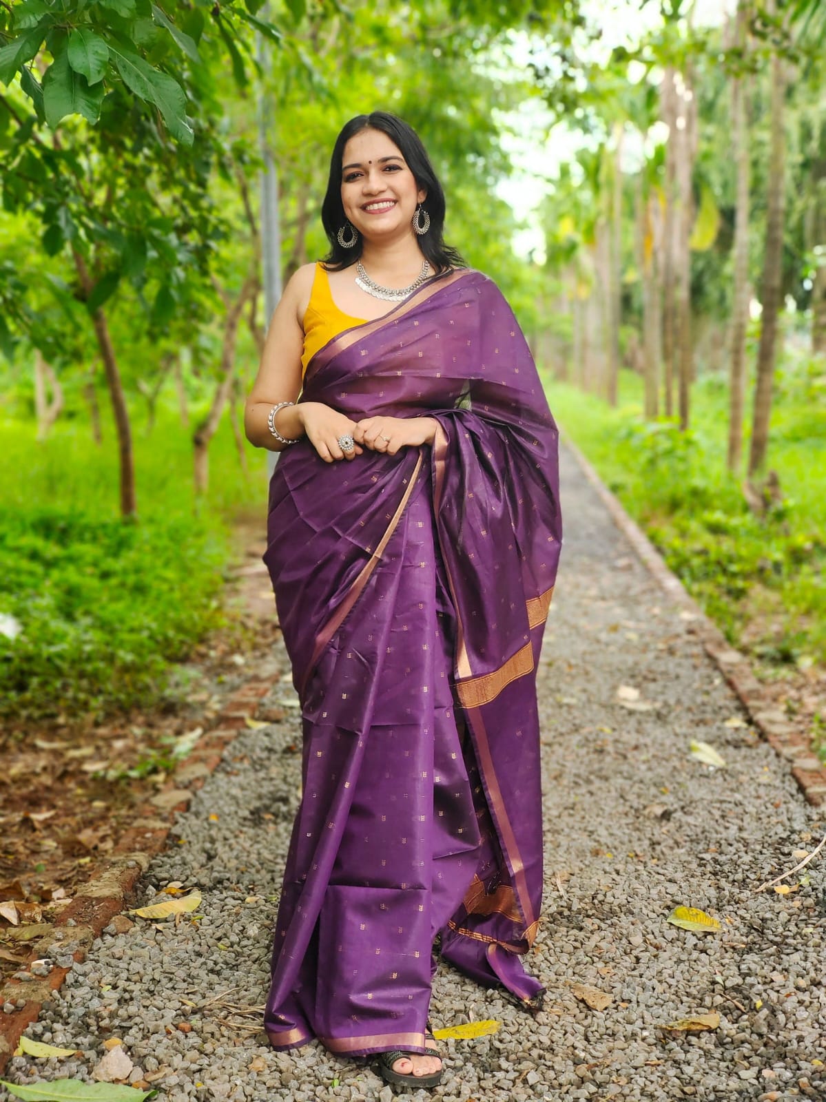 Mangalagiri Saree with Zari Border