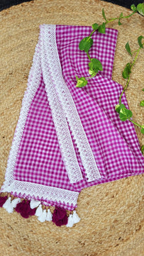 Mulmul Cotton Check Saree