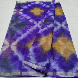 Kota Doria Pure Cotton Shibori Tie & Dye Saree