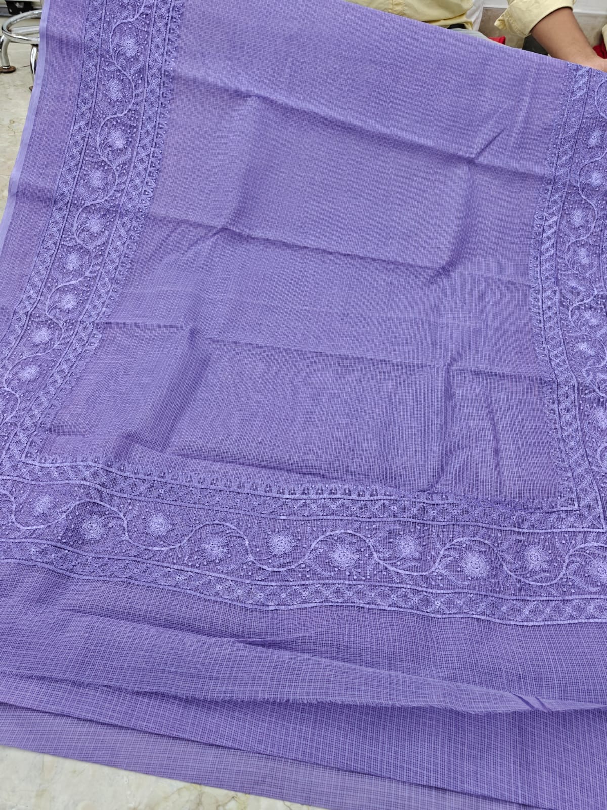 Pure Cotton Kota Saree with Embroidery Work
