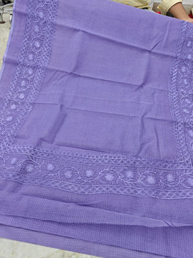 Pure Cotton Kota Saree with Embroidery Work
