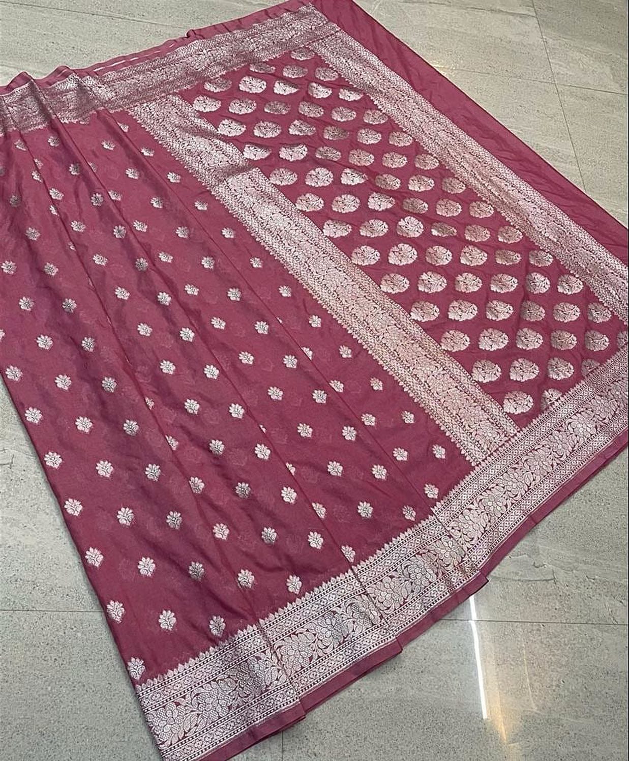 Banarasi Georgette Katan Handloom Silk Saree