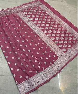 Banarasi Georgette Katan Handloom Silk Saree